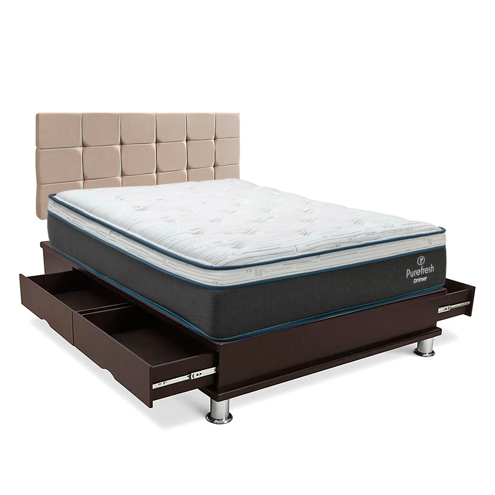 DORMITORIO DRIMER CUADROS PURE FRESH 1.5 PLAZAS CON CAJONES - 1