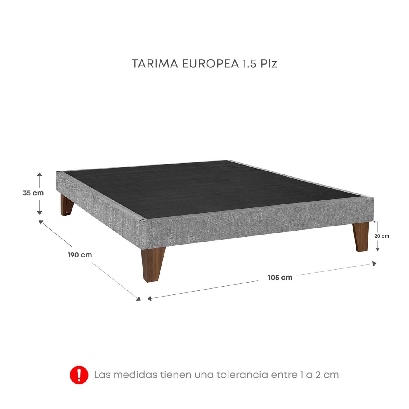 BASE RIZZOLI BOX EUROPEO 1.5 PLAZAS PLATA - 3