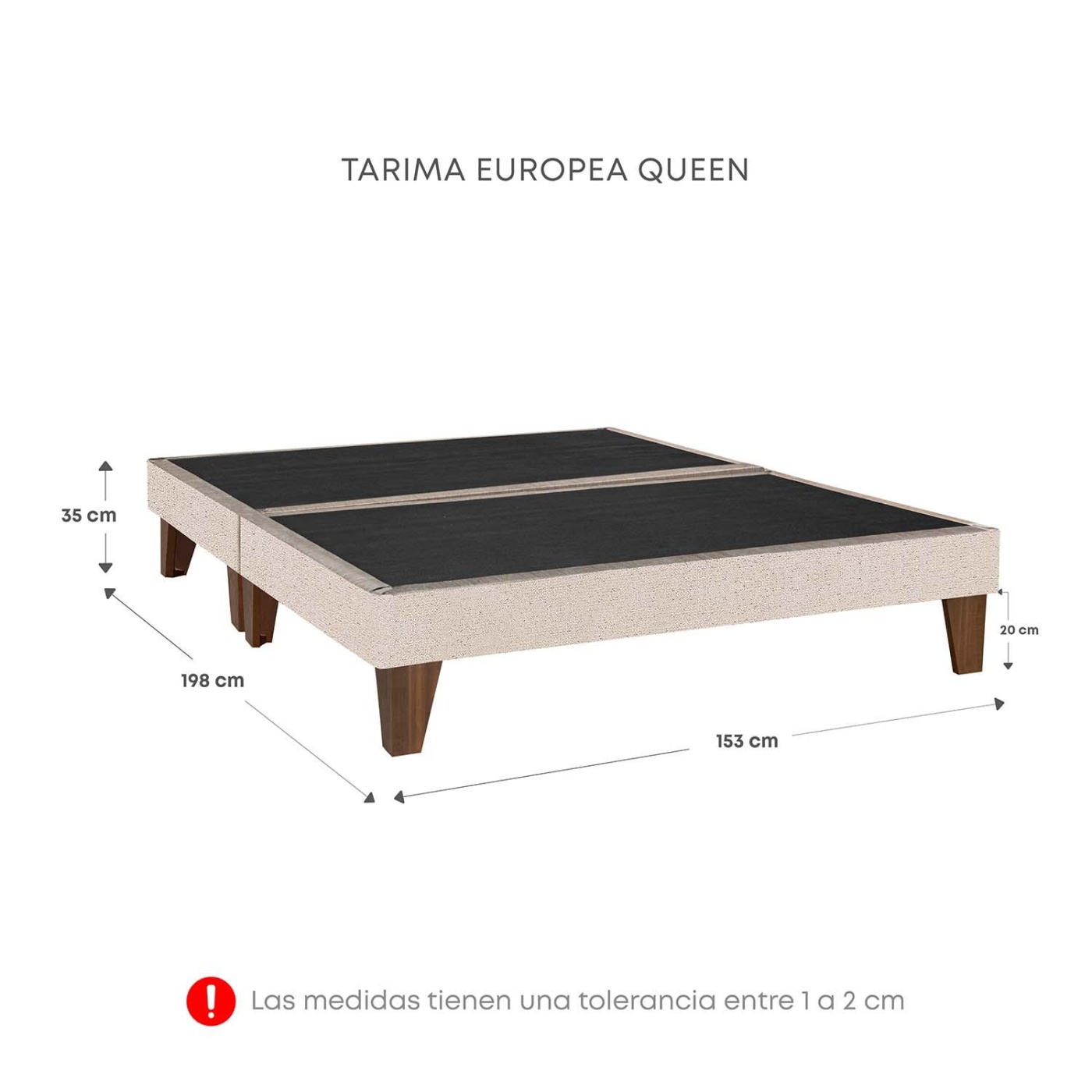BASE RIZZOLI BOX EUROPEO QUEEN BEIGE - 3