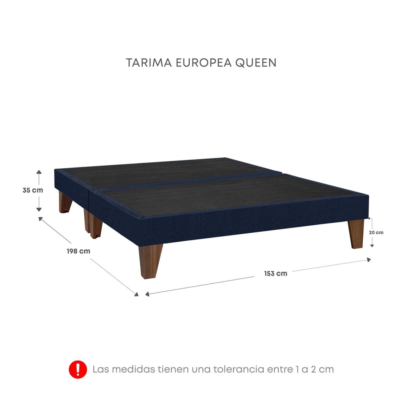 BASE RIZZOLI BOX EUROPEO AZUL QUEEN - 3