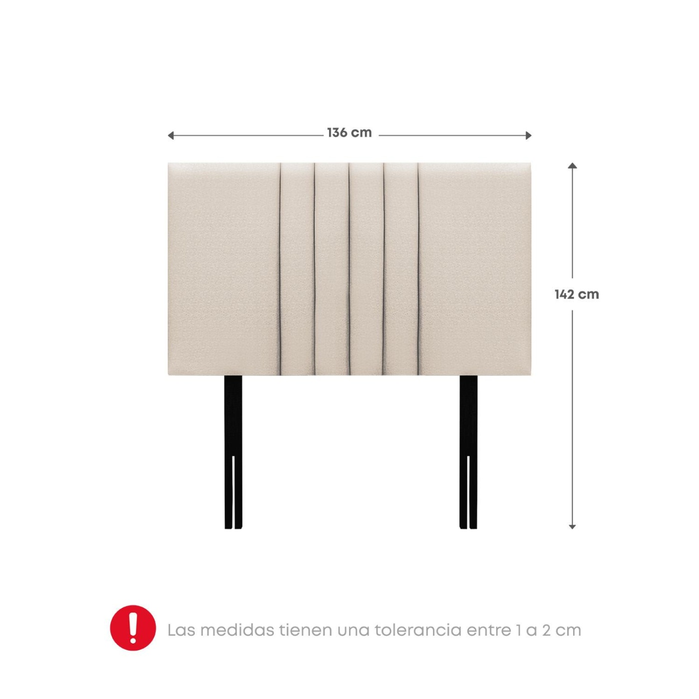 CABECERA RIZZOLI SPRING 2 PLAZAS BEIGE - 2