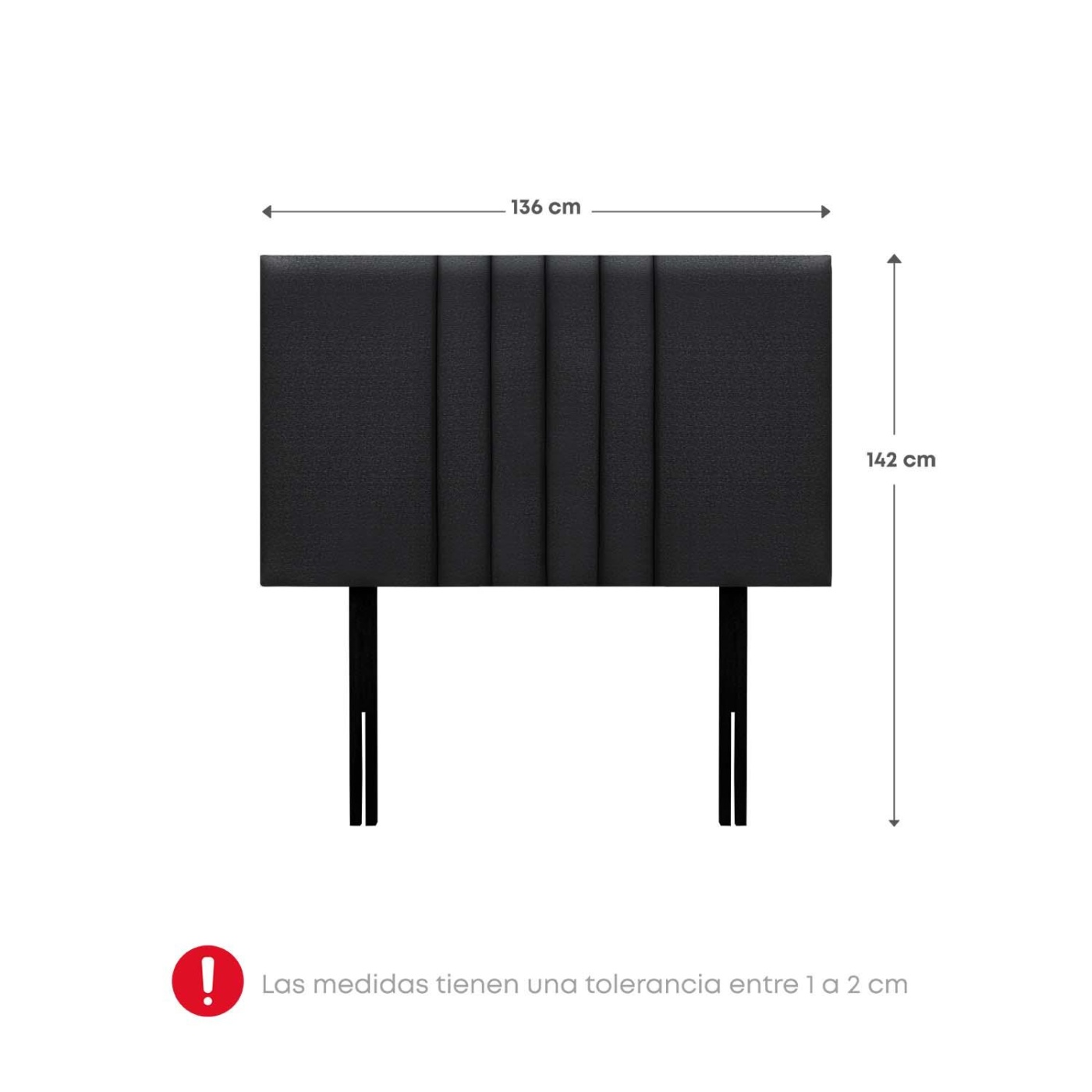 CABECERA RIZZOLI SPRING 2 PLAZAS GRIS - 2