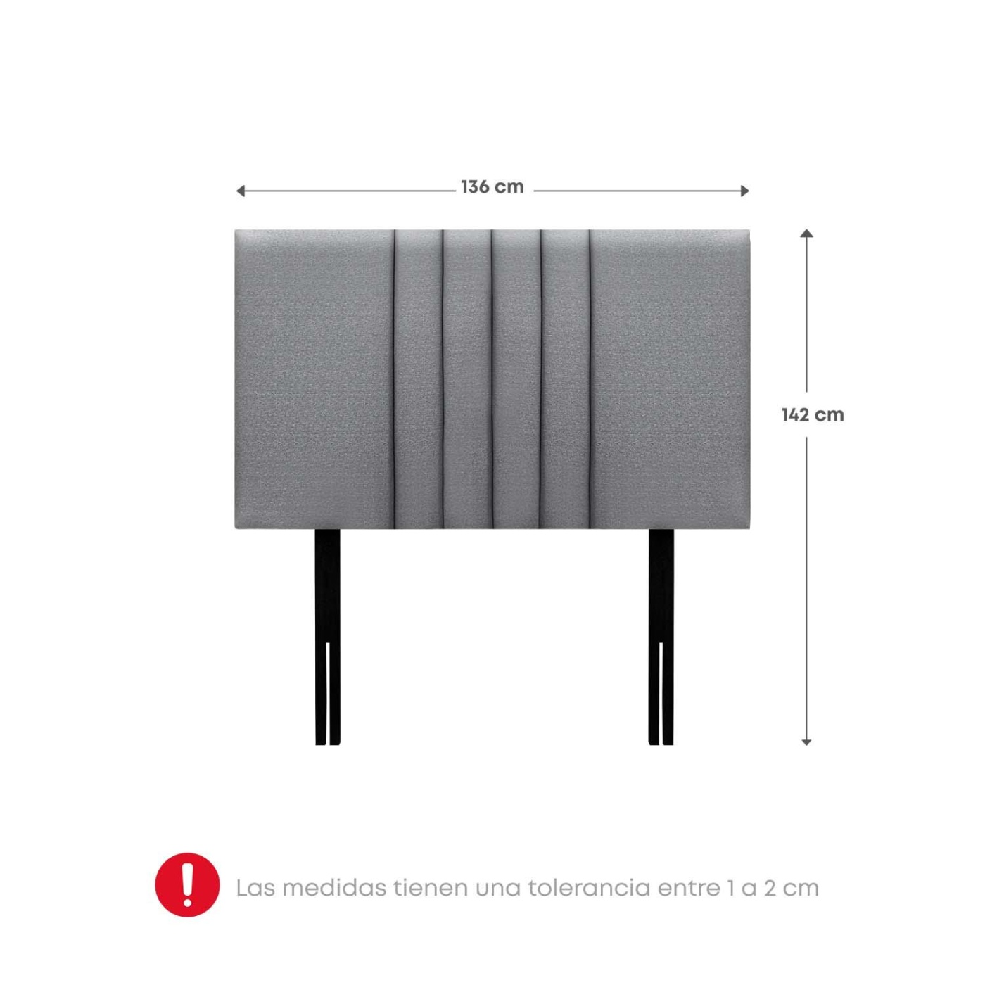 CABECERA RIZZOLI SPRING 2 PLAZAS PLATA - 2