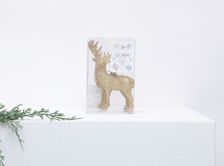 ADORNO NAVIDEÑO RIPLEY HOME SET X2 RENO GOLD - 2