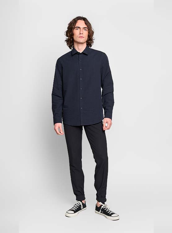 Camisa para Hombre Manga Corta Azul Marino IMP-78133 main image 1