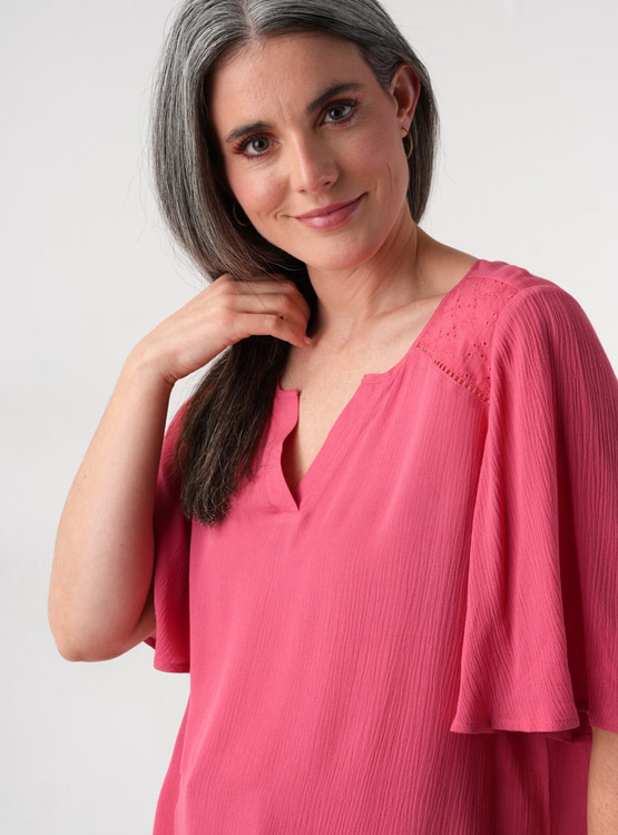 BLUSA MANGA MARIPOSA MUJER AZIZ DODO