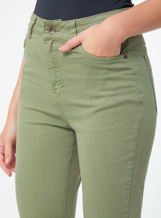 Pantalon Capri CELLO Marron - Neuf Avec étiquettes, Coupe Cropped, Style Décontracté