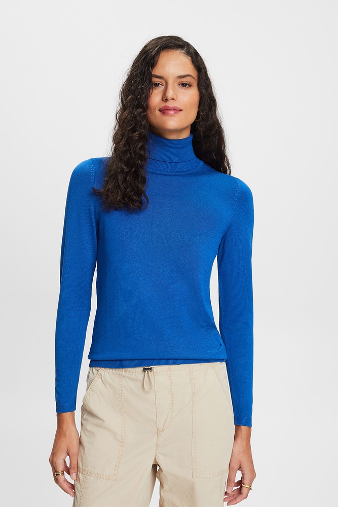 Túnica De Mujer De Algodón Y Spandex - Manga Corta, Cuello Alto, Ideal Para El Día A Día Y Viajes