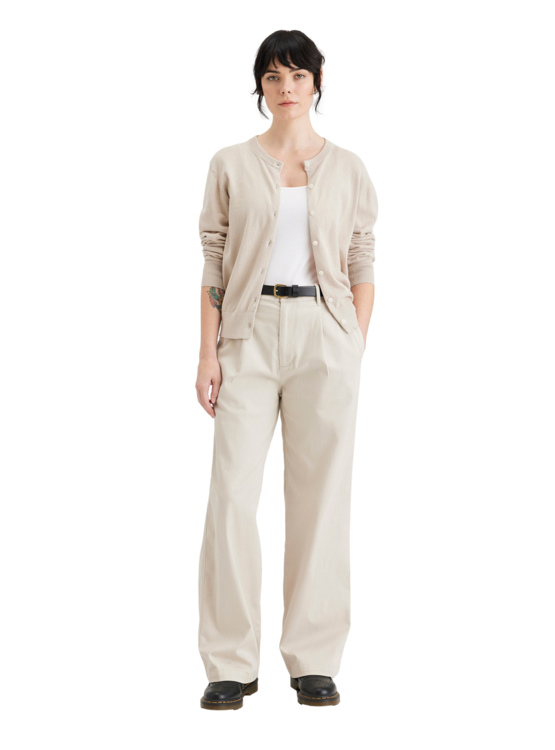 PANTALÓN URBANO WIDELEG MUJER DOCKERS CREMA A7254-0002 HIGH PLEATED - 4