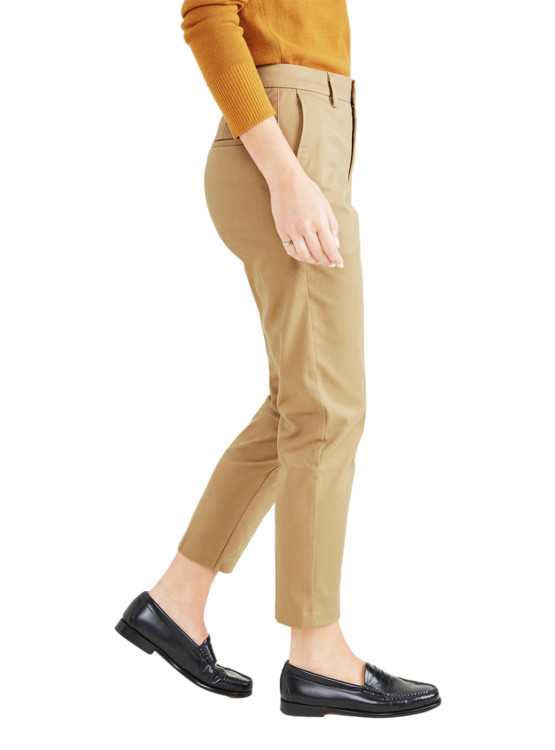 Pantalon Capri Femme Dockers Work - Taille 10 - Kaki Porcelaine - NEUF Avec étiquette