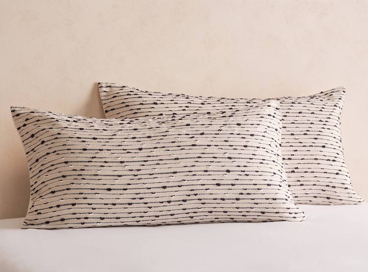 Funda De Almohada Rectangular Grande Jacquard Floral Beige - Lujo Y Textura Para Salón O Dormitorio