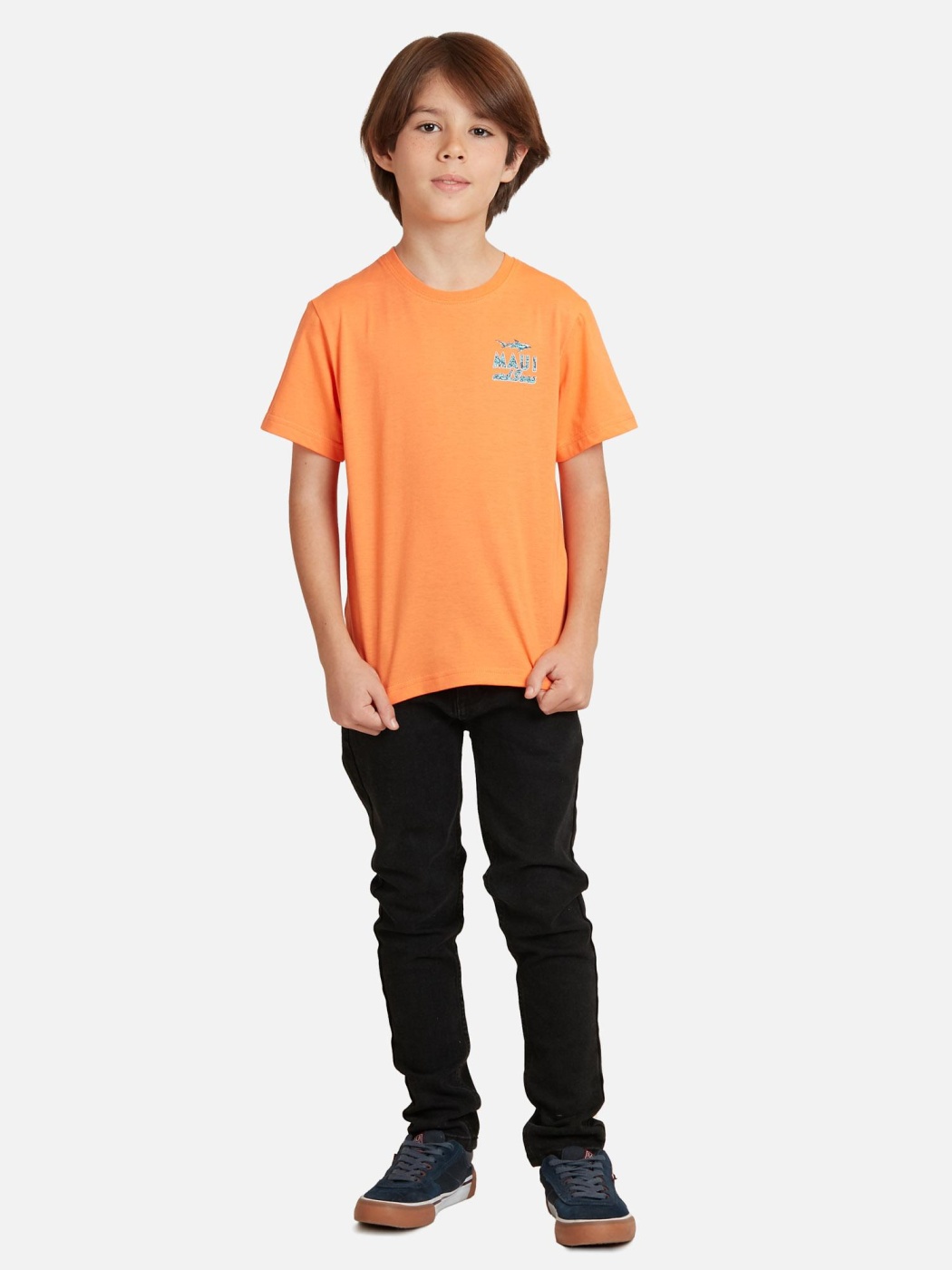 CAMISA MANGA CORTA NIÑO MAUI AND SONS NARANJA 5P1282