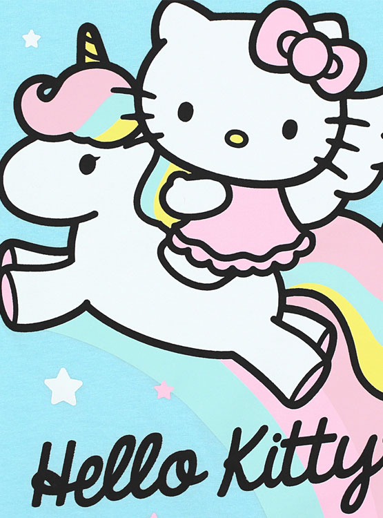 Ripley - POLO MANGA LARGA ALGODÓN NIÑA HELLO KITTY CELESTE