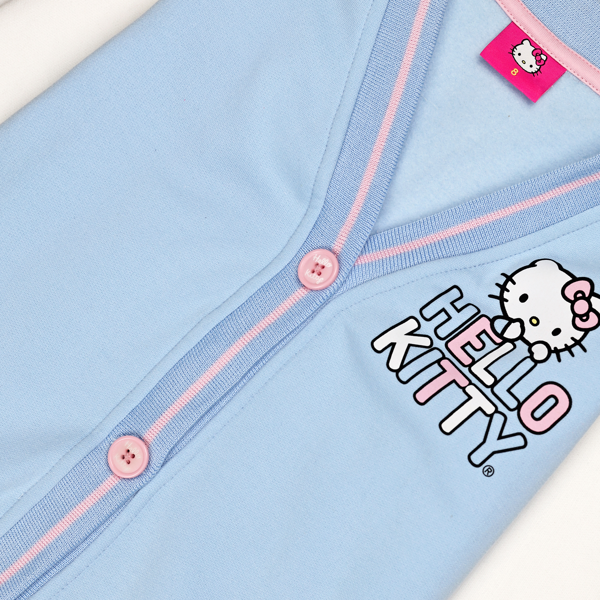 CASACA MANGA LARGA ALGODÓN NIÑA HELLO KITTY CELESTE BA8657R