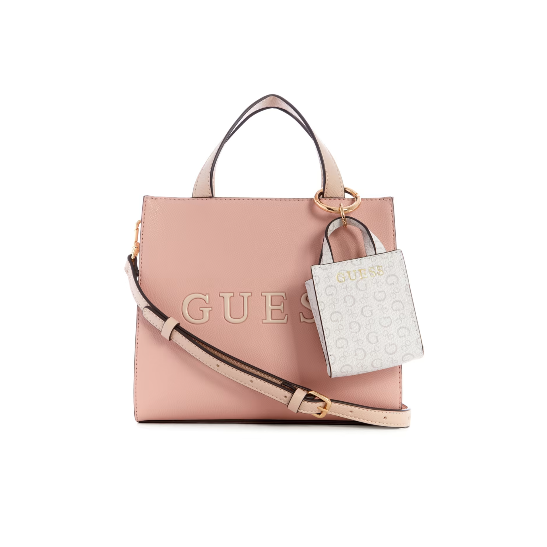GUESS Latona Mini Tote Tasche In Light Rose – Mit Zwei Extratäschchen