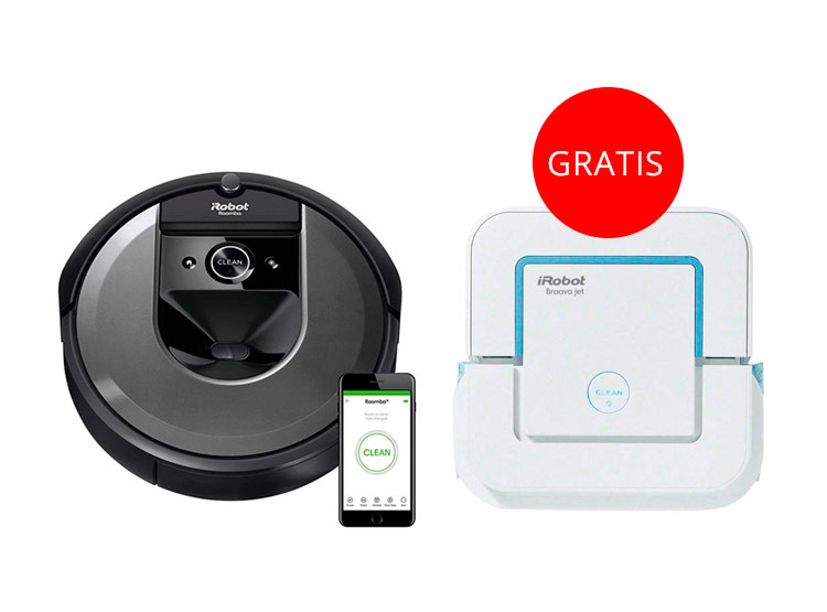 IROBOT ASPIRADORA ROBOT I7 + ROBOT TRAPEADOR BRAAVA JET 240
