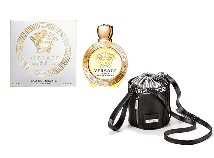 versace eros femme edt 100 ml + bolso versace