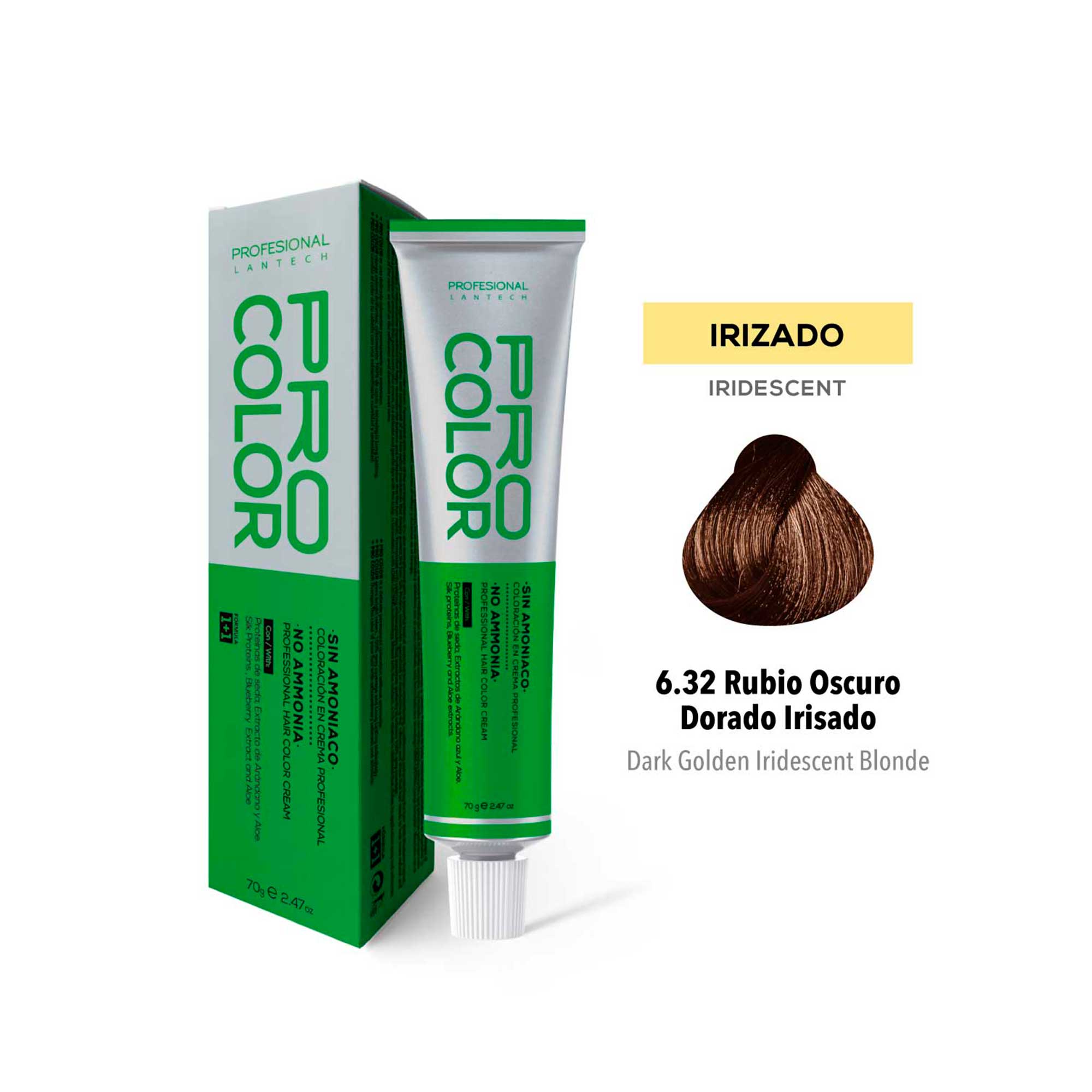 Ripley TINTE SIN AMONIACO PRO COLOR 6 32 RUB OSCURO DORADO IRISADO 70G